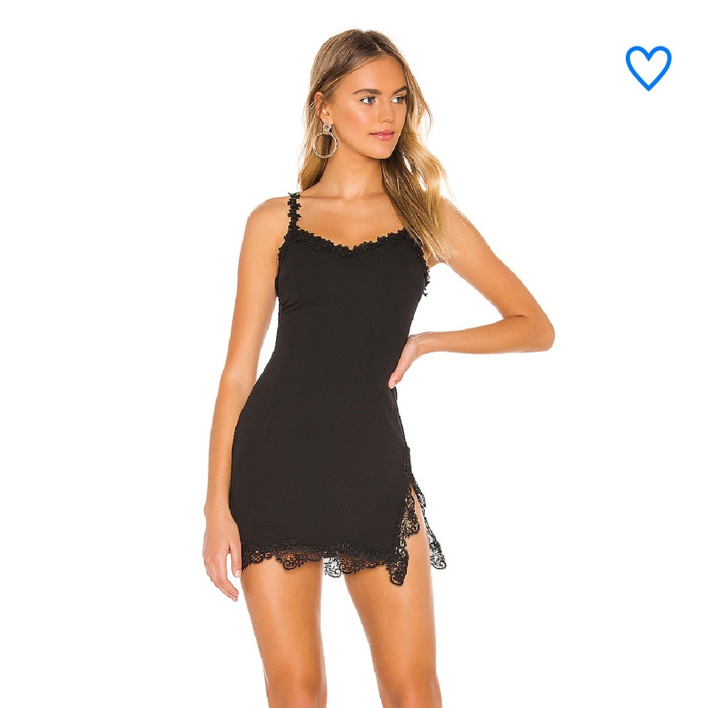 Superdown Bleu Black Lace Mini Dress
